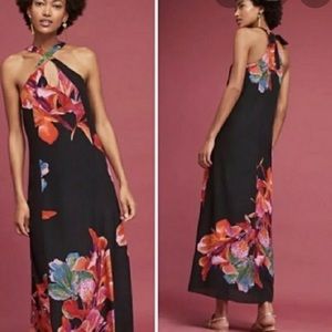 Floral Silk Maxi Dress